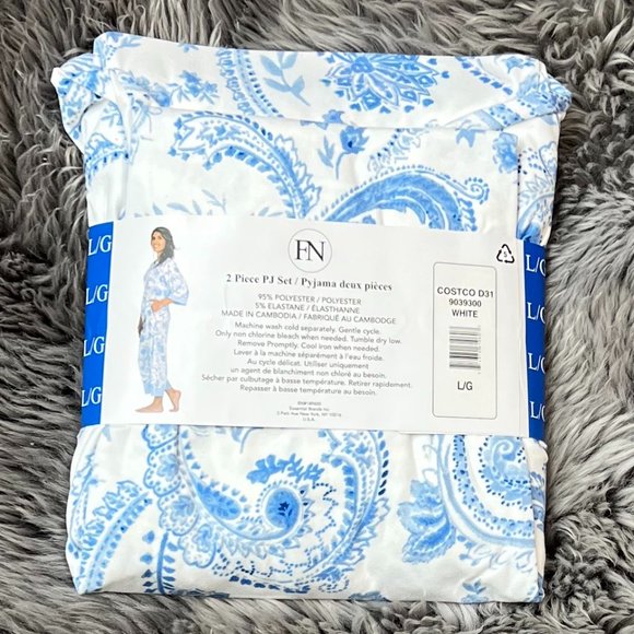 Flora Nikrooz Pyjama Set | 2 Piece Set | Blue & White | Floral | Various Sizes - Picture 2 of 2